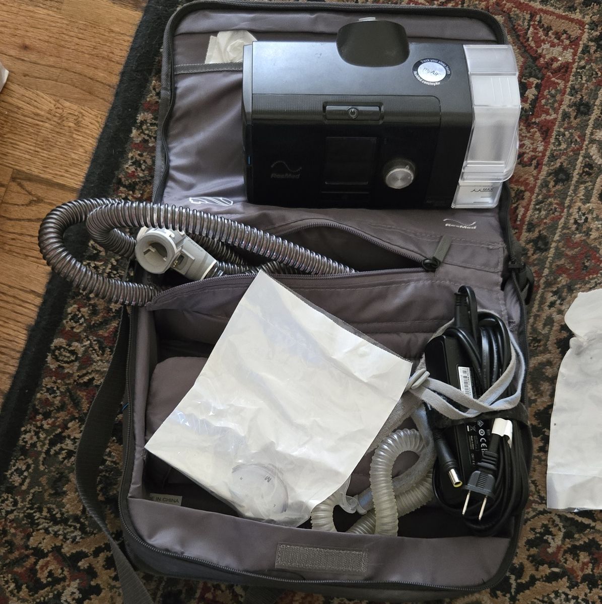 ResMed Airsense 10 complete setup with nasal canula