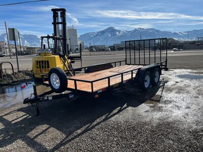 New Big Bubas Trailer 7x14 Tandem Axle Utility Trailer with Spare Tire