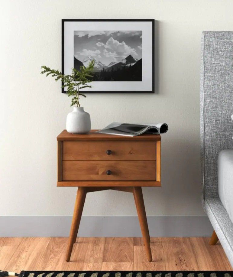 Mid Centery Night Stand 2 Drawer 25"x 15" x 18"