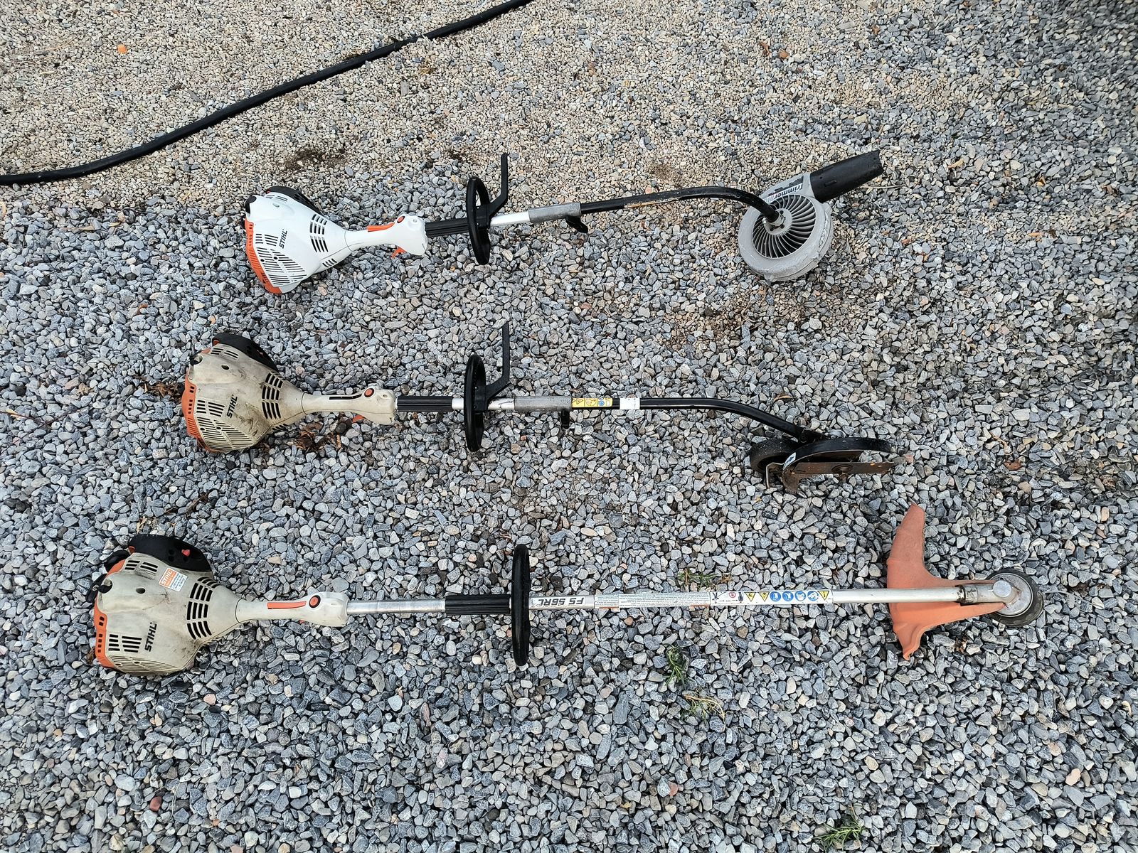 Stihl String Trimmer and Head units with Edger & Blower