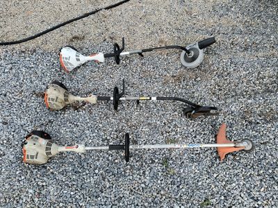 Stihl String Trimmer and Head units with Edger & Blower