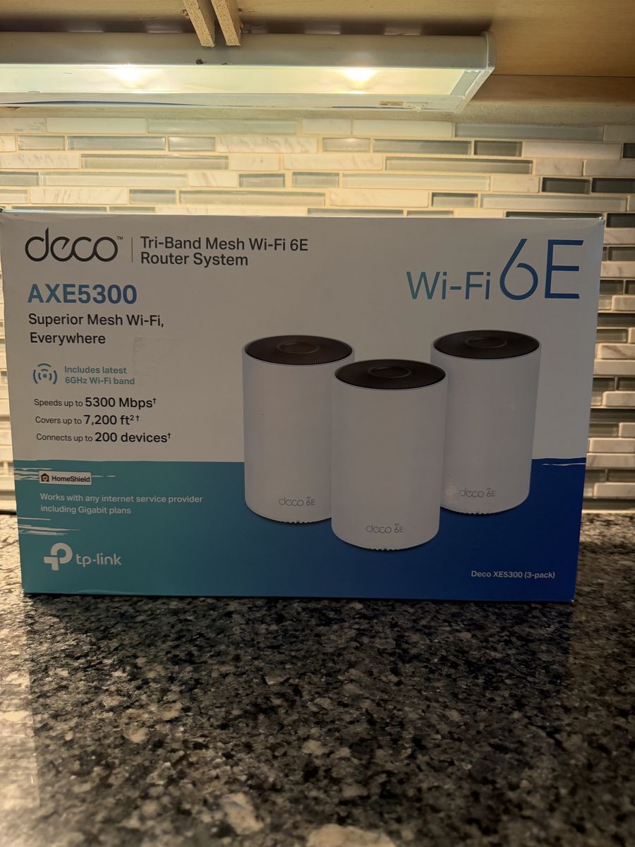 TP-Link Deco AXE5300 Tri-Band Mesh Wi-Fi 6E System (3-Pack) router system