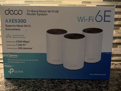 TP-Link Deco AXE5300 Tri-Band Mesh Wi-Fi 6E System (3-Pack) router system