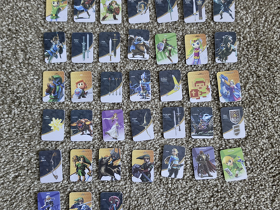 Nintendo Switch Video Game - The Legend of Zelda, Tears of the Kingdon w/ 33 Amiibo NFC Cards Bundle