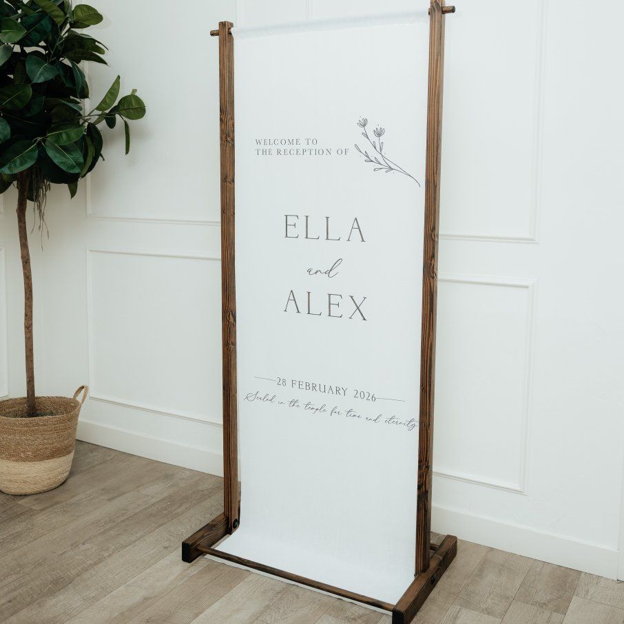 Wedding Welcome Banner Holder