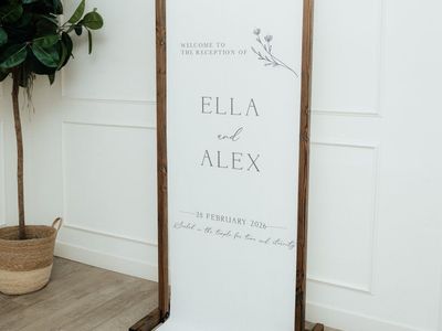 Wedding Welcome Banner Holder
