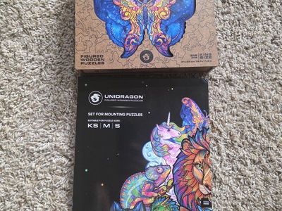 Unidragon Wooden Puzzle Intergalaxy Butterfly King Size + Mounting Set
