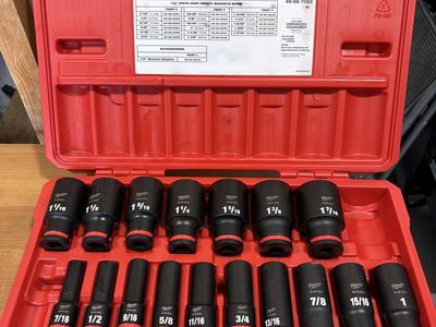 Milwaukee 1/2" SAE Deep Impact Socket Set