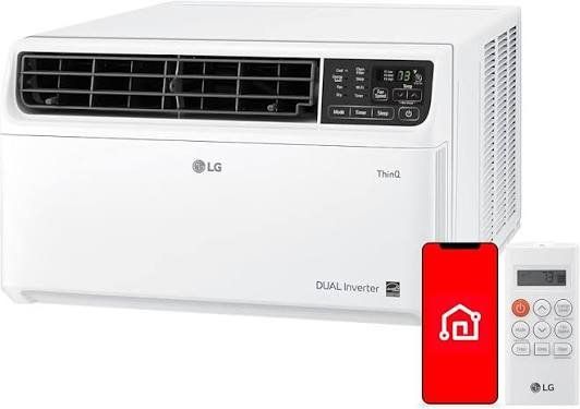 LG LW1017ERSM 10,000 BTU Smart Dual Inverter Window Air Conditioner w/ Remote - White