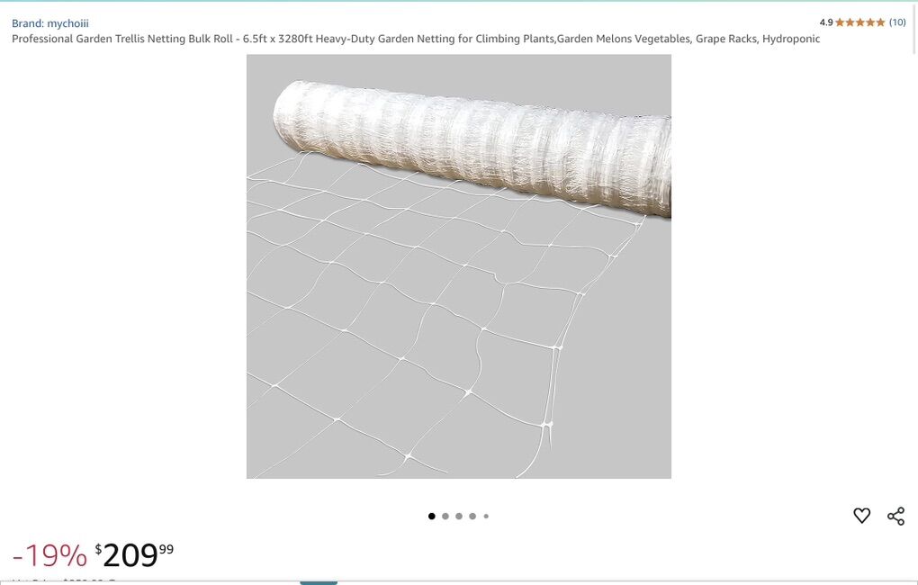 Professional Garden Trellis Netting Bulk Roll