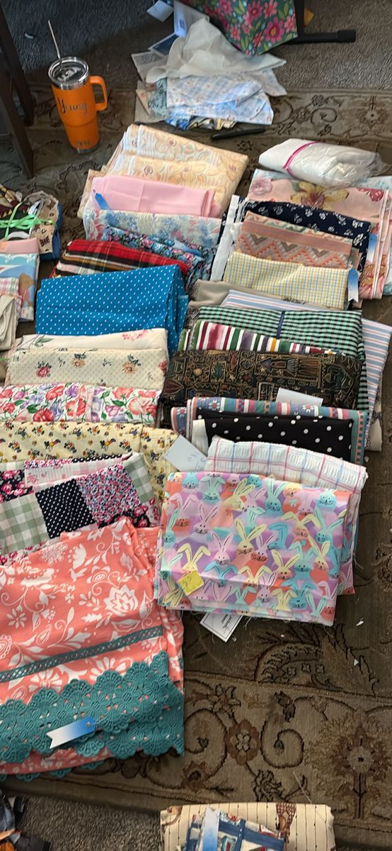 Assorted Cotton Fabric Bundle - Quilting, Novelty Prints, and Solids