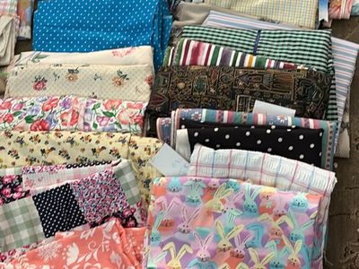 Assorted Cotton Fabric Bundle - Quilting, Novelty Prints, and Solids