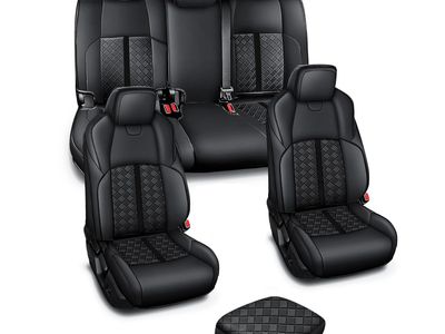 NEW IN BOX! Tacoma Custom-Fit Leather Seat Covers 2024-2026 Toyota Tacoma Double Cab black