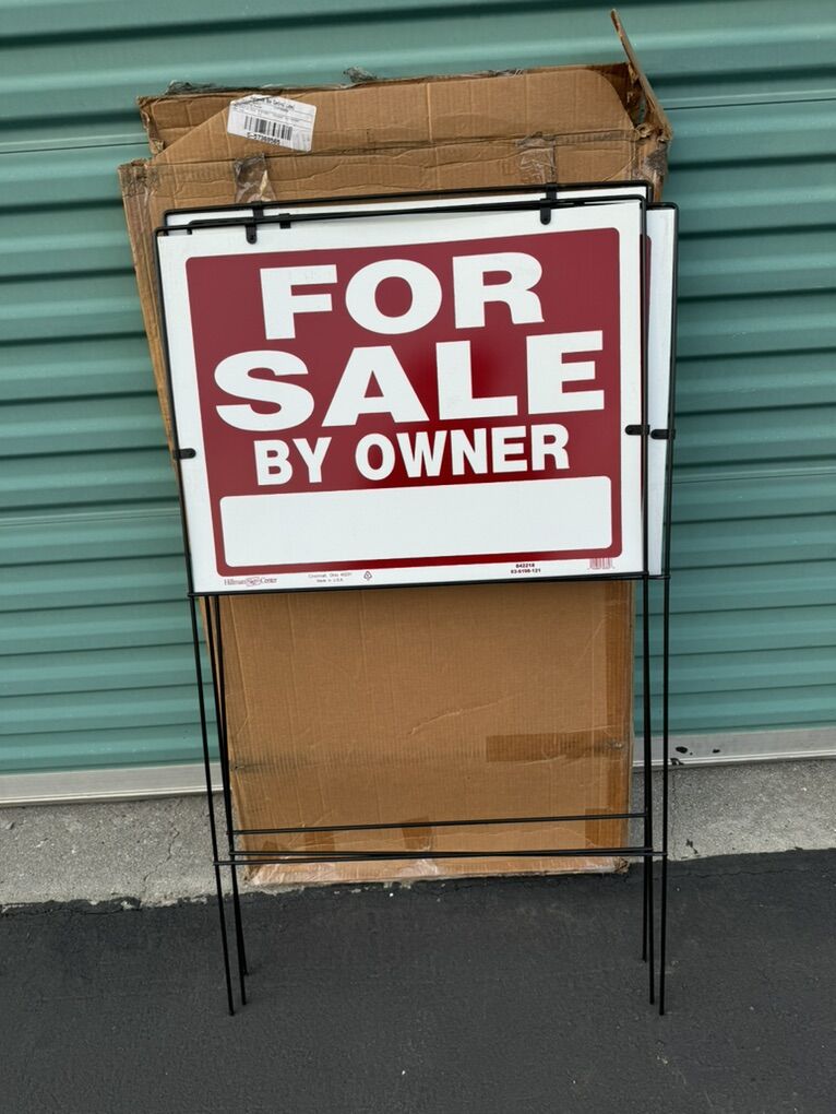 18x24 For Sale By Owner Sign With Stand