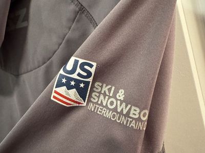 US Ski & Snowboard Intermountain Division (IMD) Gray Hooded Jacket Size Small