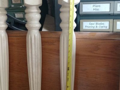 Table Legs Set of 3 Wood