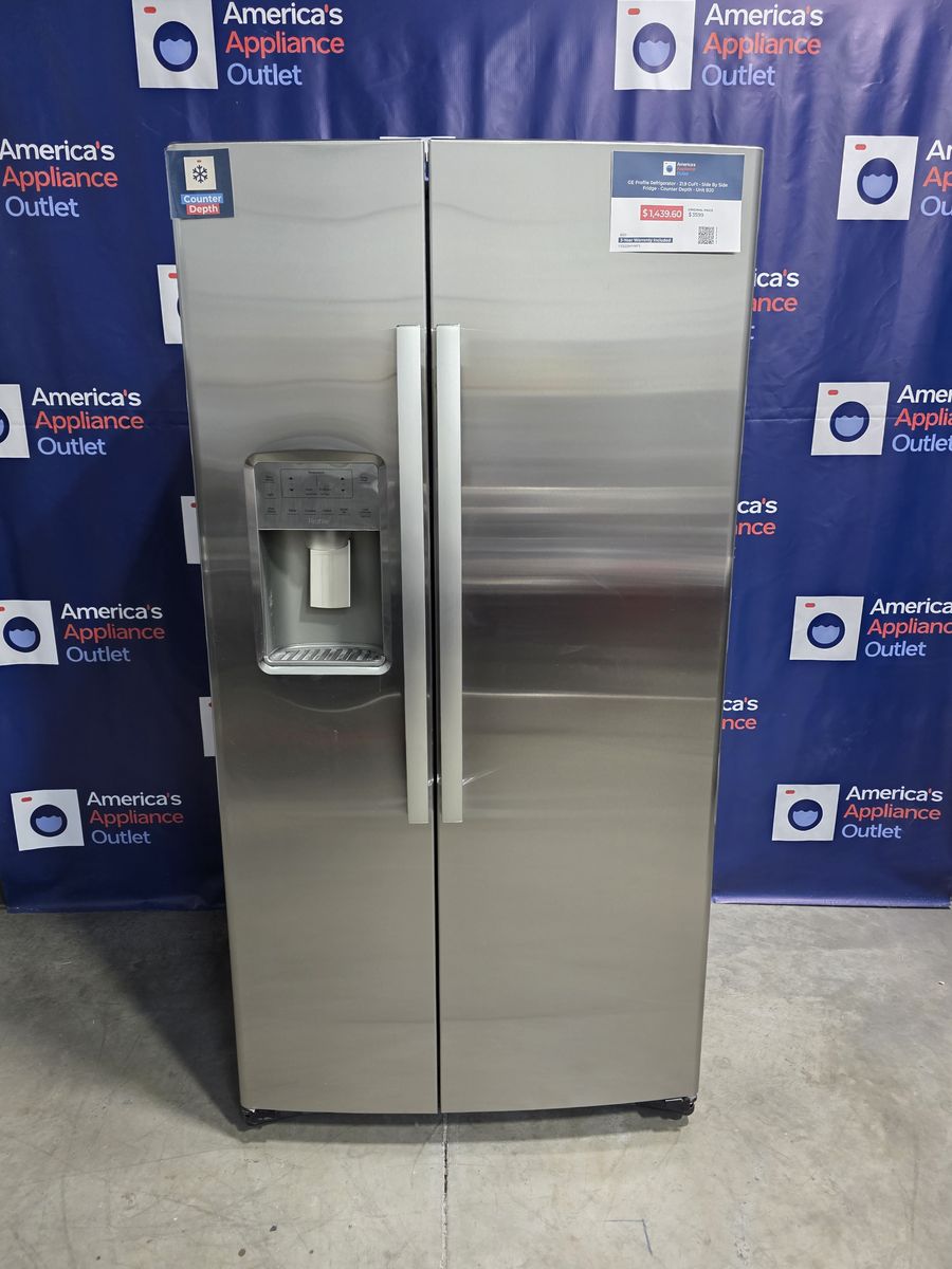 GE Profile Smart Counter-Depth Side-by-Side Refrigerator (Fingerprint Resistant Stainless Steel), 36-Inch Wide, 21.8 Cu. Ft.