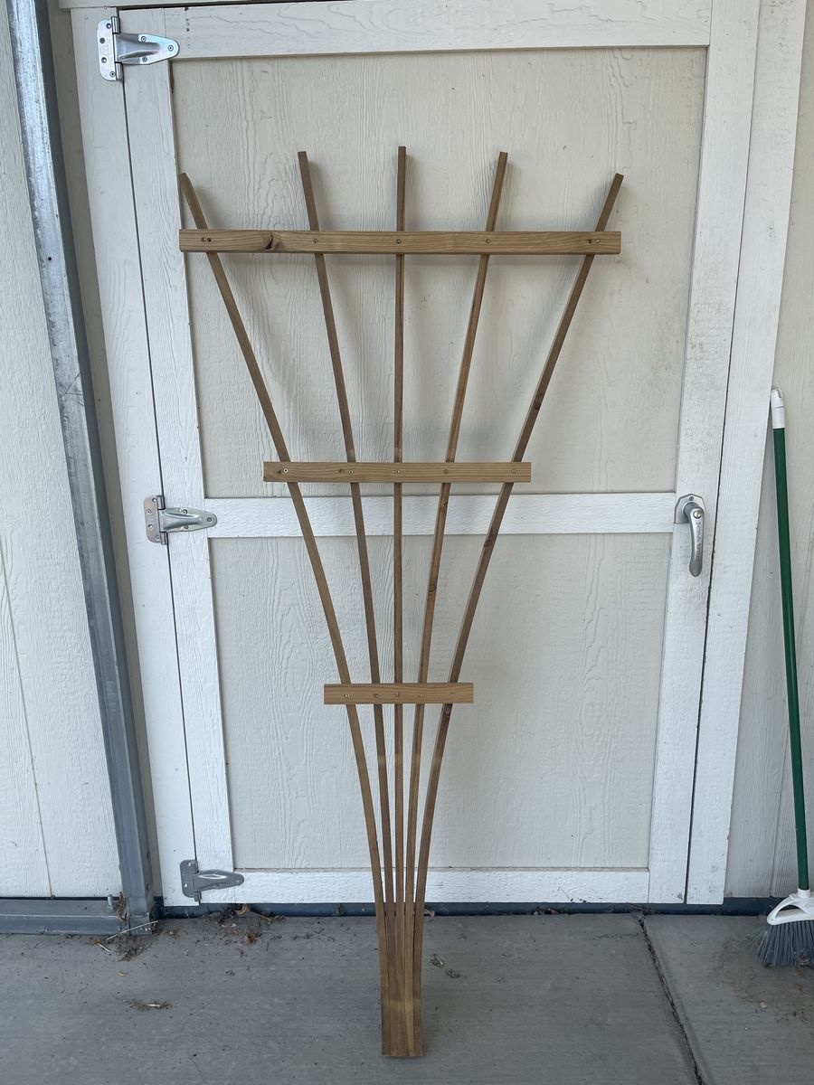 Wooden Fan Garden Trellis for Climbing Plants