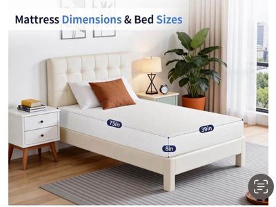 8” twin size memory foam mattress