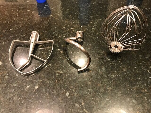 Extra set of KitchenAid Stand Mixer Stainless Steel Attachments for 7 or 8 qt mixer