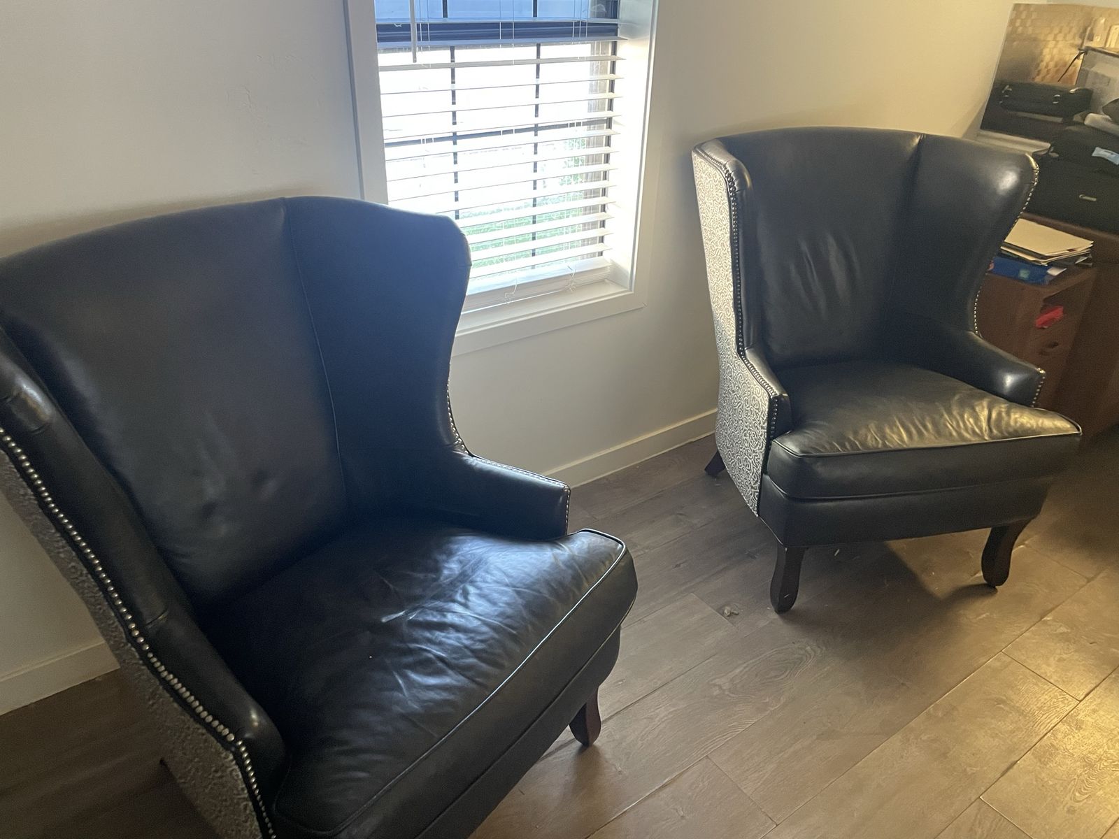 2 Leather Chairs 