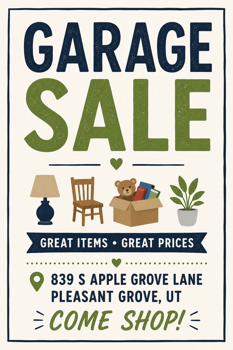 Sat 08/08 Garage Sale - Pleasant Grove