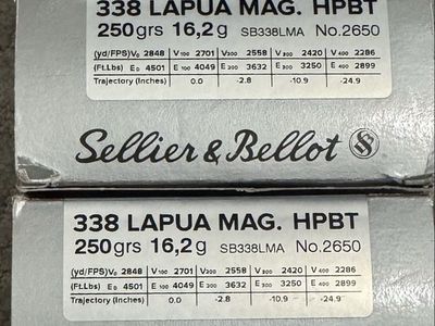 Sellier & Bellot .338 Lapua Magnum 250gr HPBT Ammunition