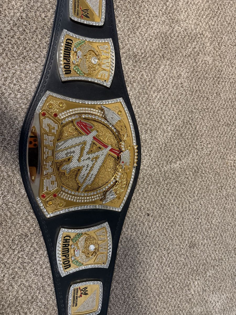 Official WWE Championship Replica Title Belt Adult Size Gold/Silver with Black Strap - Authentic Collectible