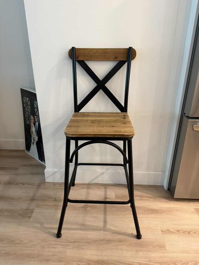 Wood sturdy barstools. 6 available. $20 each