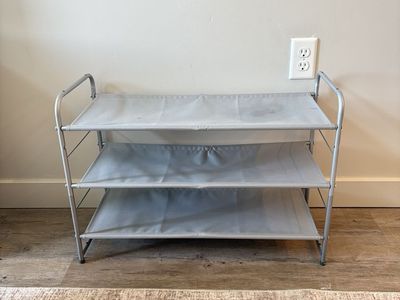 Grey 3 Tiered Shoe Rack