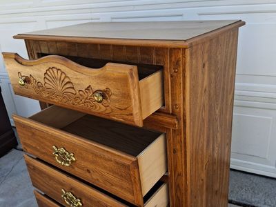 all wood 4 drawers dresser/bebeng