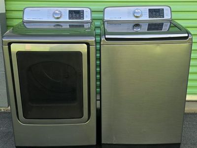 Samsung topload washer and electric steam dryer set free curbside delivery is available in the slc area