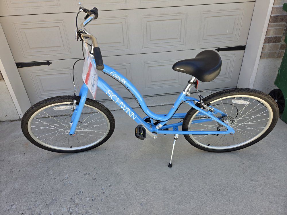 Schwinn Candis 7-Speed Cruiser Bike - Women's Blue Beach Cruiser with Surestop Brakes