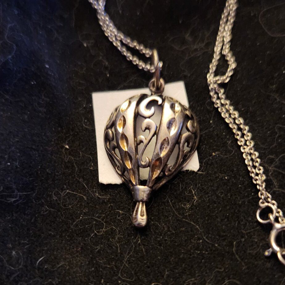 Sterling Silver Balloon Pendant with Chain And Gift Bag