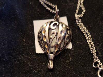 Sterling Silver Balloon Pendant with Chain And Gift Bag