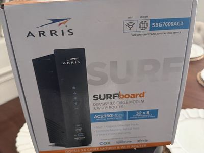 Arris SURFboard SBG7600AC2 DOCSIS 3.0 AC2350Mbps Cable Modem & Wi-Fi Router 32x8