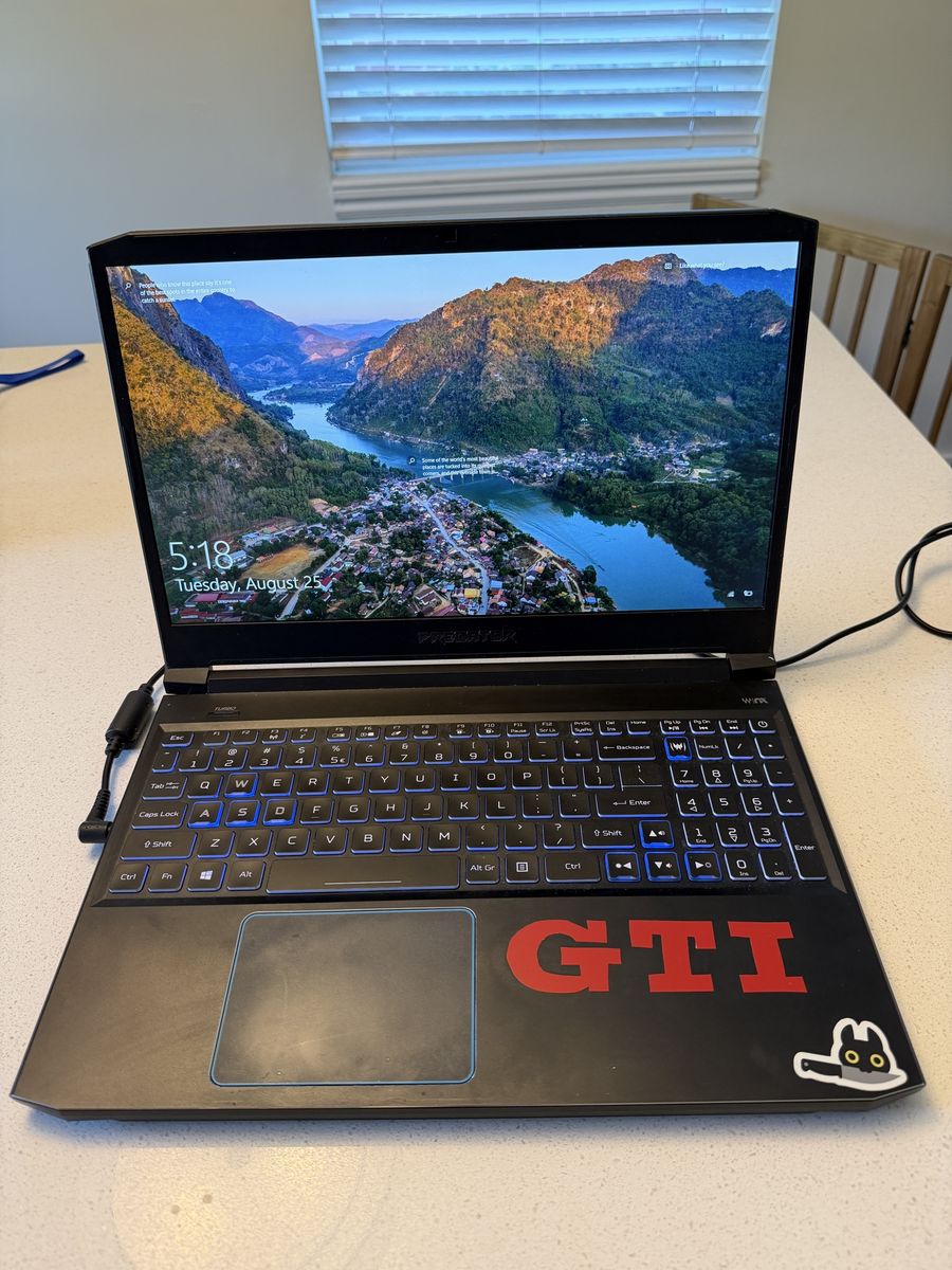 Acer Predator Gaming Laptop NVIDIA GTX1660 Ti Intel i7 Core Processor