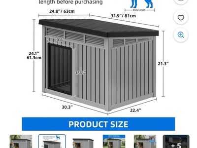 Doghouse with lift up roof.
