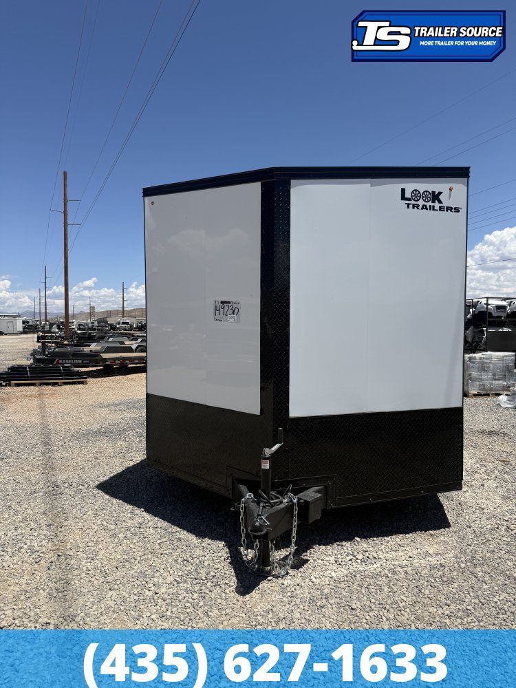 8.5x20 Look Element SE Enclosed Cargo Trailer - 7'0" Interior - 10K GVWR - .080 PolyCor, Alloy Wheels, Black Out Package, Rear