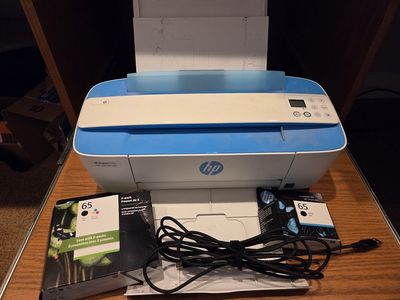 HP 3755 Deskjet printer, with two NEW ink cartridges