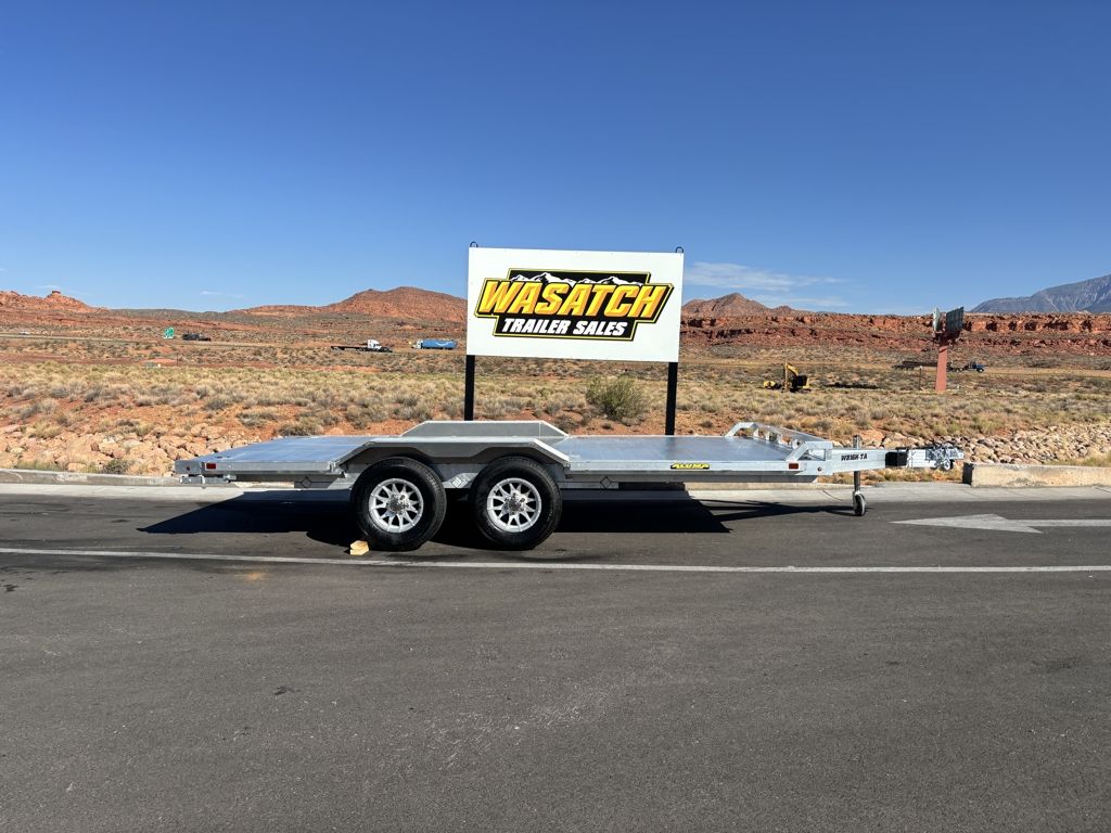 2027 Aluma 16 ft Aluminum Equipment Trailer - 8x16 Wide Body Car Hauler - Drive Over Fenders