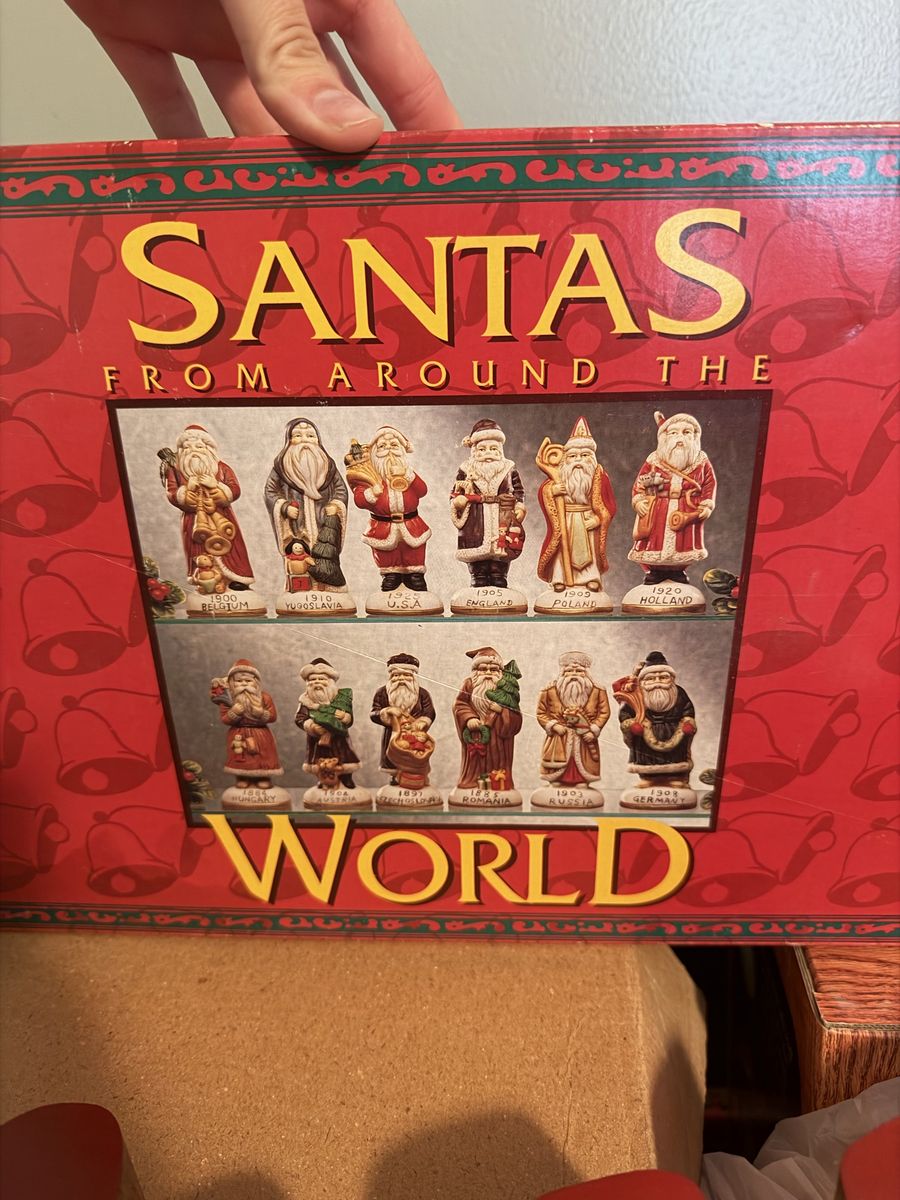 Santas From Around the World Christmas Figurines - Complete Set, Holiday Decor Collectible