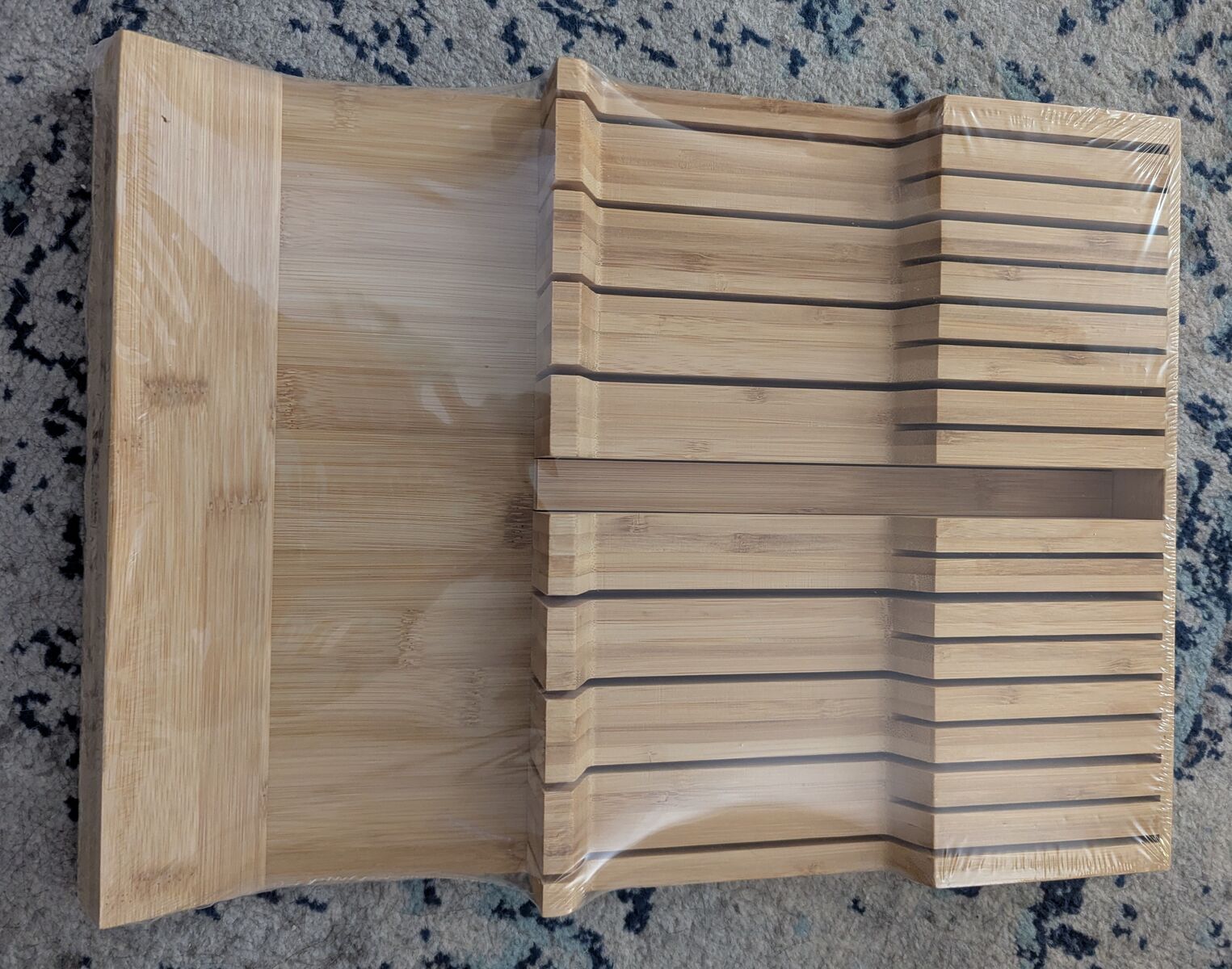 NEW in box Helios Kitchen In Drawer Knife Block - Bamboo Knife Organizer