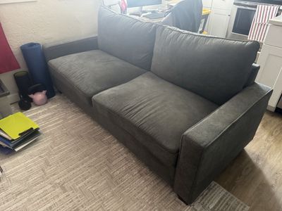 Living Spaces Reid 80” Grey Sofa