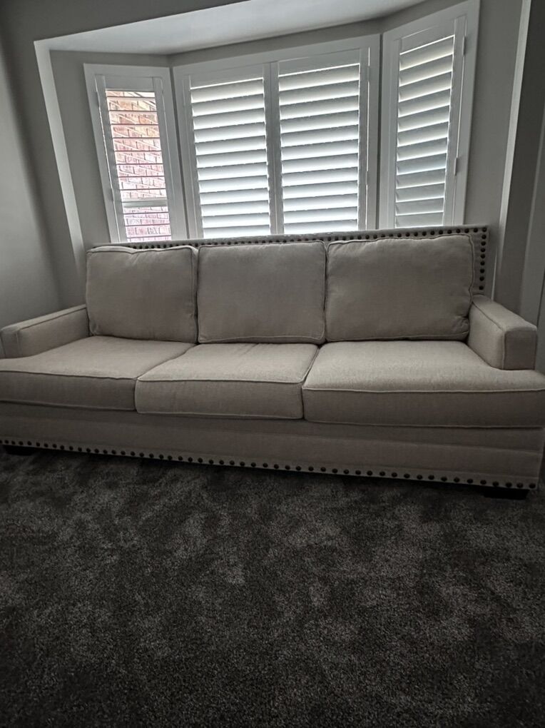 Beige Linen Couch