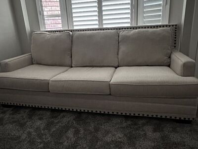 Beige Linen Couch