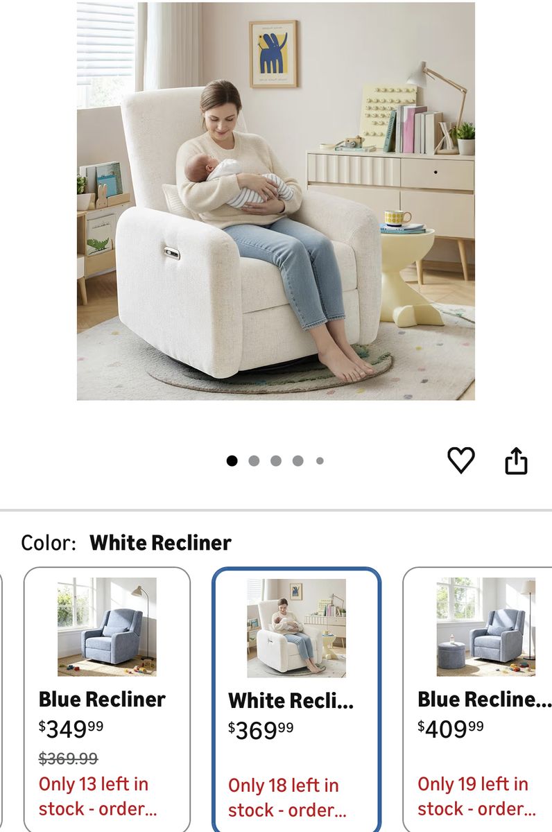 White Electric Recliner