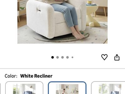 White Electric Recliner