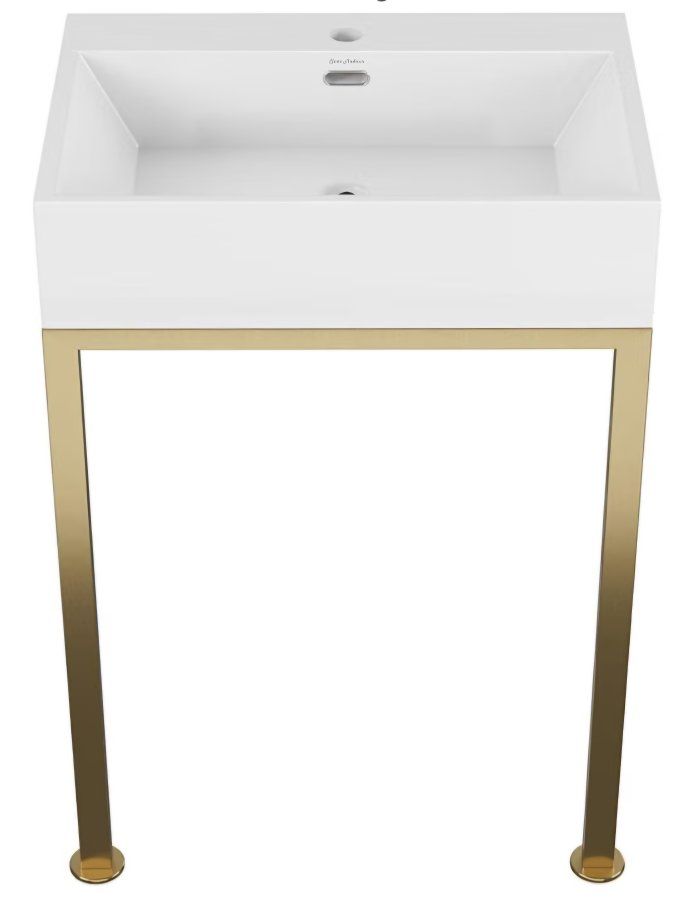 Concorde 24" Rectangle Console Sink with Brushed Gold Legs