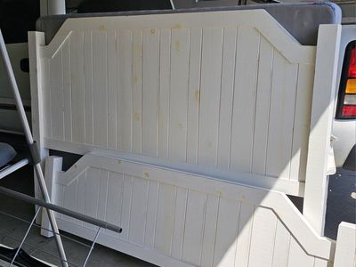 Solid Wood White King Bed Frame